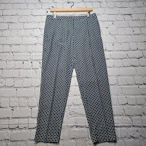Weekend Max Mara Blue‎ White Geometric Print Pants Size ?